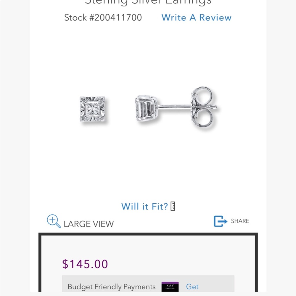 Diamond stud earrings
